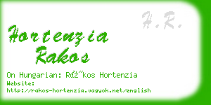 hortenzia rakos business card